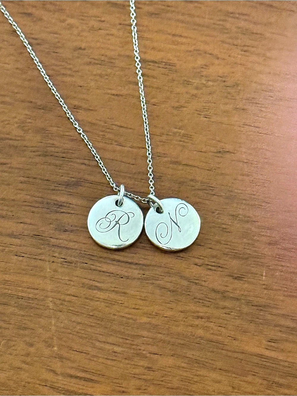 Tiffany & Co. Tiffany Notes Dual Initial Round Disc Pendant Necklace. Tiffany - Picture 10 of 10
